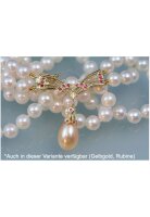 Luna-Pearls Akoya Perlen Collier Perlenkette mit Saphiren HKS84