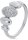 Luna Creation - 1B674W854-1 - Ring - Damen - Brillanten 0.16ct TW-si - 750 Weißgold - Weite 54