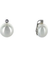 Luna-Pearls Perlenanhänger Süßwasser 9.5-10mm 585 WG 1 Brillant 0.02ct. 1022331
