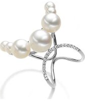 Luna-Pearls Perlenring Süßwasserperlen 4-4,5...